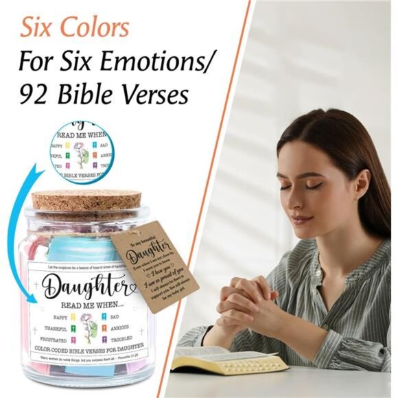 Bible Scripture Jar Birthday Gifts Mothers, Moms, Wife, Grandma Day Gifts - Picture 3 of 7